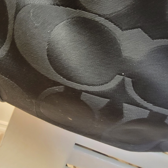 Black Satin Coach Shoulder Bag - Picture 4 of 8